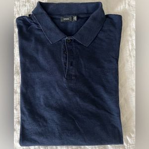 Vince mens classic slub polo